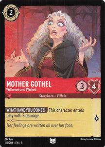 2023 Disney Lorcana Rise of the Floodborn  Mother Gothel, Withered and Wicked  #116