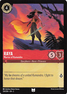 2023 Disney Lorcana Rise of the Floodborn  Raya, Warrior of Kumandra  #124