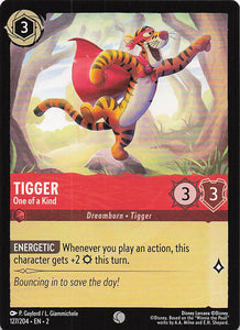 2023 Disney Lorcana Rise of the Floodborn  Tigger, One of a Kind  #127