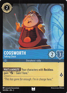 2023 Disney Lorcana Rise of the Floodborn  Cogsworth, Talking Clock  #143
