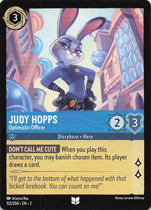 2023 Disney Lorcana Rise of the Floodborn  Judy Hopps, Optimistic Officer  #152