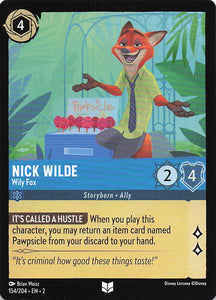 2023 Disney Lorcana Rise of the Floodborn  Nick Wilde, Wily Fox  #154