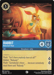 2023 Disney Lorcana Rise of the Floodborn  Rabbit, Reluctant Host  #158