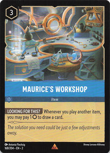 2023 Disney Lorcana Rise of the Floodborn  Maurice’s Workshop  #168