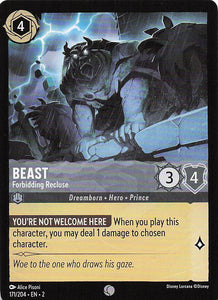 2023 Disney Lorcana Rise of the Floodborn  Beast, Forbidding Recluse  #171