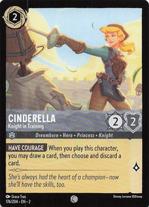2023 Disney Lorcana Rise of the Floodborn  Cinderella, Knight in Training  #176