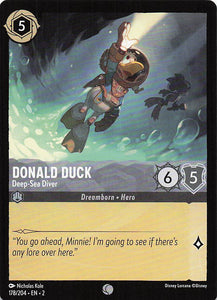 2023 Disney Lorcana Rise of the Floodborn  Donald Duck, Deep-Sea Diver  #178