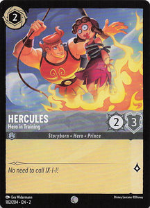 2023 Disney Lorcana Rise of the Floodborn  Hercules, Hero in Training  #182