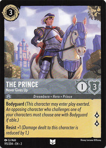 2023 Disney Lorcana Rise of the Floodborn  The Prince, Never Gives Up  #195