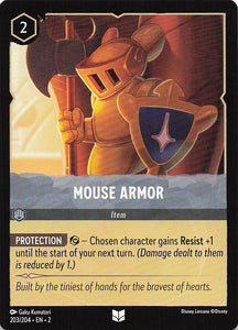 2023 Disney Lorcana Rise of the Floodborn  Mouse Armor  #203