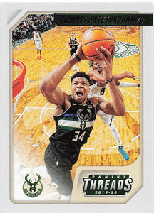 2019-20 Panini Chronicles Threads Giannis Antetokounmpo #96