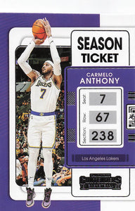 2021-22 Panini Contenders Carmelo Anthony #82
