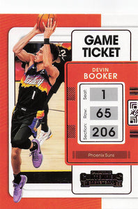 2021-22 Panini Contenders Game Ticket Bronze Devin Booker #9
