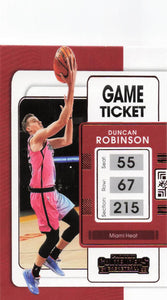 2021-22 Panini Contenders Game Ticket Bronze Duncan Robinson #33