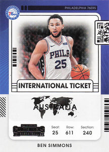 2021-22 Panini Contenders International Ticket Ben Simmons #5