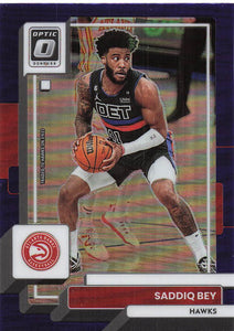 2022-23 Panini Donruss Optic Purple Prizm Saddiq Bey #94