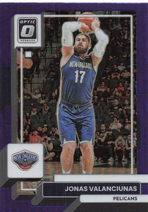 2022-23 Panini Donruss Optic Purple Prizm Jonas Valanciunas #193