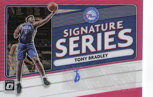 2020-21 Donruss Optic Signature Series Pink Prizm 11/25 Tony Bradley #SS-TBR