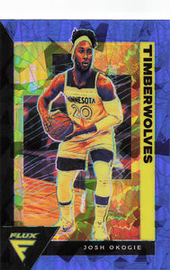 2020-21 Panini Flux Blue Cracked Ice Prizm Josh Okogie #107