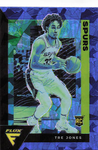 2020-21 Panini Flux Blue Cracked Ice Prizm Tre Jones #230 RC