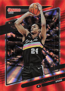 2021-22 Panini Donruss Holo Orange Laser Devin Vassell #15