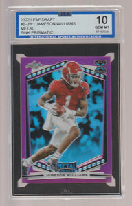 2022 Leaf Draft Pink Prismatic James Williams #B-JW1 RC ISA 10