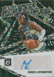 2023-24 Panini Donruss Optic Fast Break Signatures Chris Livingston #FBS-LGT RC