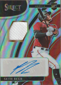2022 Panini Select Rookie Jersey Autographs Holo Prizm 81/99 Seth Beer #RJA-SB RC