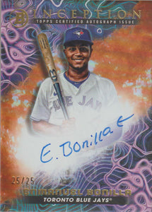 2023 Bowman Inception Primordial Prospects Autographs Orange Foil 25/25 Enmanuel Bonilla #PPA-EBA