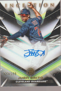 2023 Bowman Inception Autographs 323/399 Juan Brito #BPA-JBO