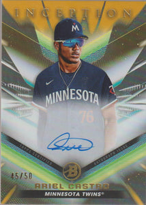 2023 Bowman Inception Autographs Gold Foil 45/50 Ariel Castro #BPA-ACO