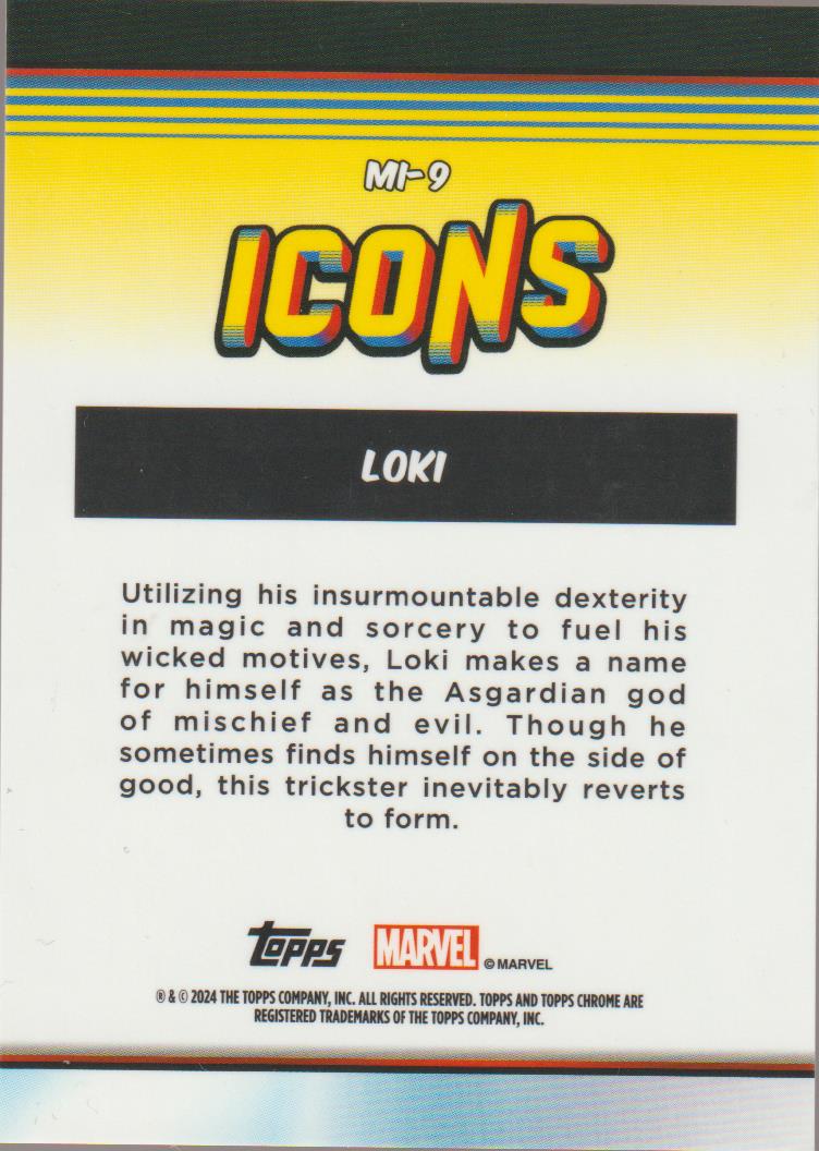 2024 Topps Chrome Marvel Icons Loki #MI-9