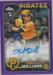 2024 Topps Chrome Rookie Autographs Purple Refractor 246/250 Alika Williams #RA-Awi