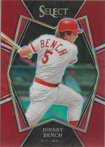 2022 Panini Select Red Prizm 195/199 Johnny Bench #125