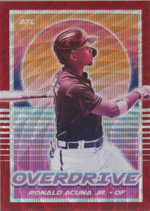 2021 Panini Chronicles Overdrive Ruby Wave 095/199 Ronald Acuna Jr. #20