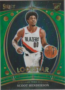 2023-24 Panini Select Lodestars Green Prizm Scoot Henderson #1 RC