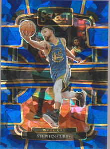 2023-24 Panini Select Blue Cracked Ice Prizm Stephen Curry #56