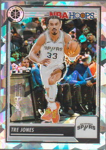 2023-24 Panini NBA Hoops Premium Stock Ice Prizm Tre Jones #165