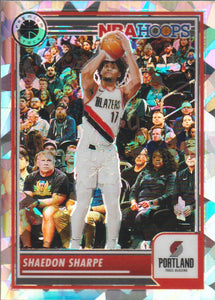 2023-24 Panini NBA Hoops Premium Stock Ice Prizm Shaedon Sharpe #214