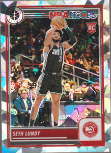 2023-24 Panini NBA Hoops Premium Stock Ice Prizm Seth Lundy #206 RC