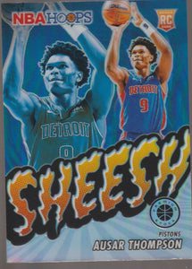 2023-24 Panini NBA Hoops Premium Stock Sheesh Silver Prizm Ausar Thompson #24 RC