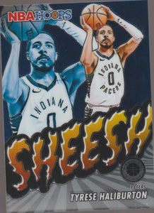 2023-24 Panini NBA Hoops Premium Stock Sheesh Tyrese Haliburton #9