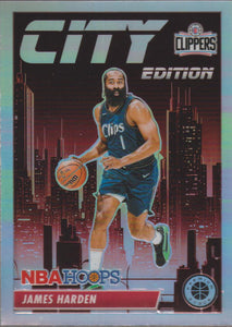 2023-24 Panini NBA Hoops Premium Stock City Edition Silver Prizm James Harden #20