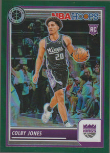 2023-24 Panini NBA Hoops Premium Stock Green Prizm 66/75 Colby Jones #49 RC