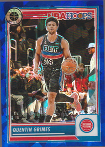 2023-24 Panini NBA Hoops Premium Stock Blue Ice Prizm 32/99 Quentin Grimes #216