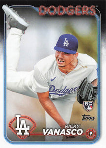 2024 Topps Update Ricky Vanasco #US38 RC