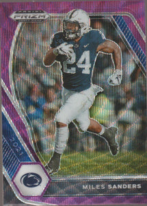 2021 Panini Prizm Draft Picks Purple Wave Miles Sanders #92