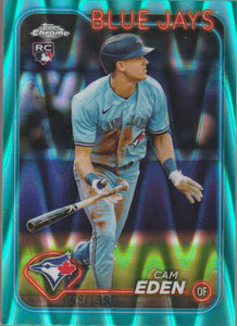 2024 Topps Chrome Update Series Aqua RayWave Refractor 048/199 Cam Eden #USC96 RC