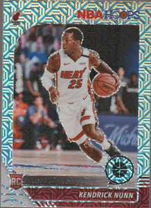 2019-20 Panini NBA Hoops Premium Stock Silver Mojo Prizm Kendrick Nunn #250 RC