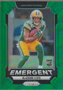 2024 Panini Prizm Emergent Green MarShawn Lloyd #18 RC